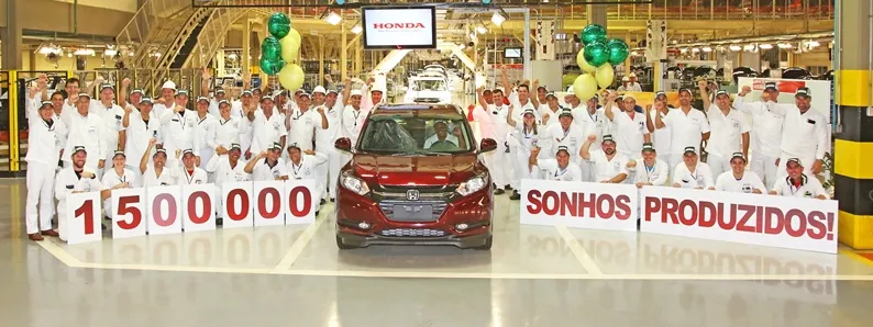 Honda comemora a produção de 1,5 milhão de carros no Brasil